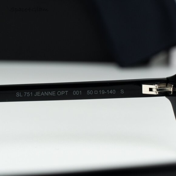 BRAND NEW Saint Laurent SL751 JEANNE OPT 001 Black Demo Oval Women Eyeglasses - Picture 5 of 11